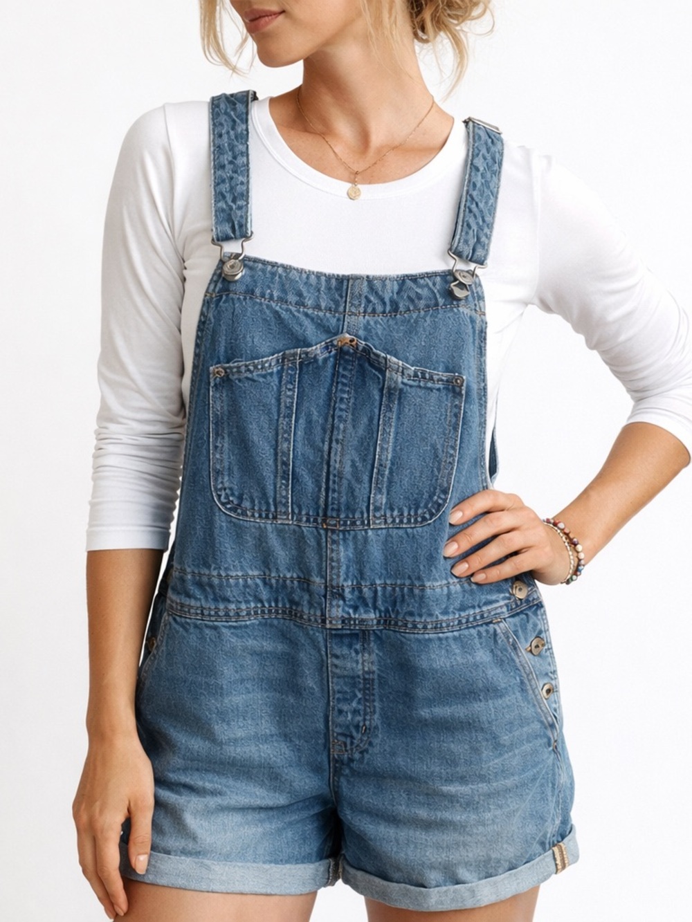 Old Navy Blue Denim Short Overalls